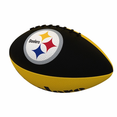 Logo Brands Pittsburgh Steelers Pinwheel Logo Junior-Size Rubber Football 625-93JR-2